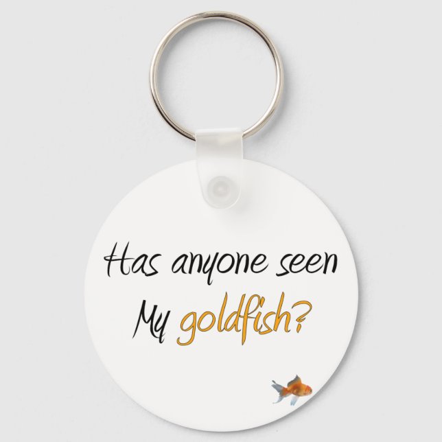 Funny Little Goldfish Gifts Nyckelring (Framsida)