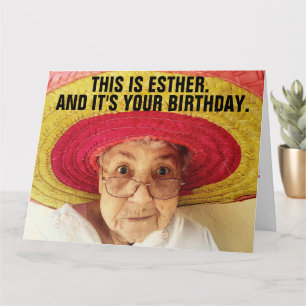 FUNNY LITTLE OLD DAM GIANT BIRTHDAY CARD KORT