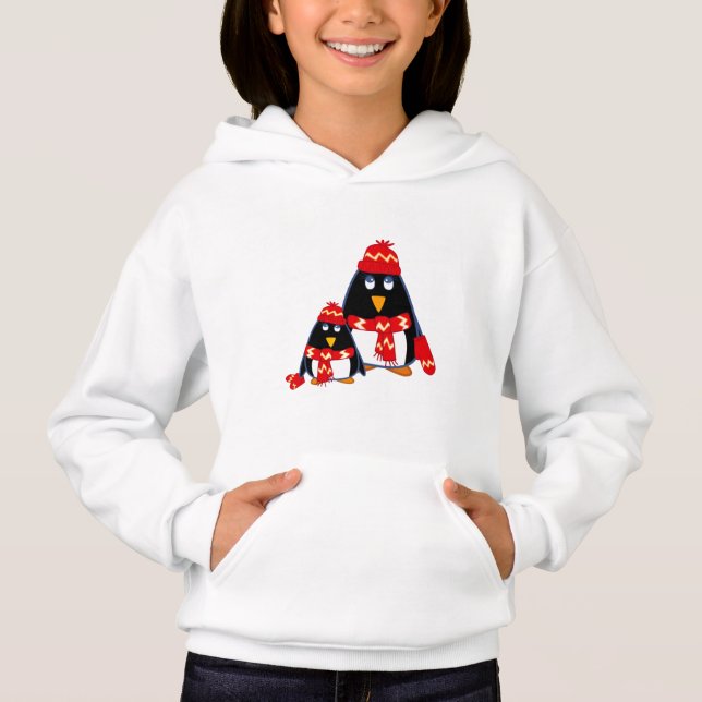 Funny Little Penguins julgåva Tee Shirt (Framsida)