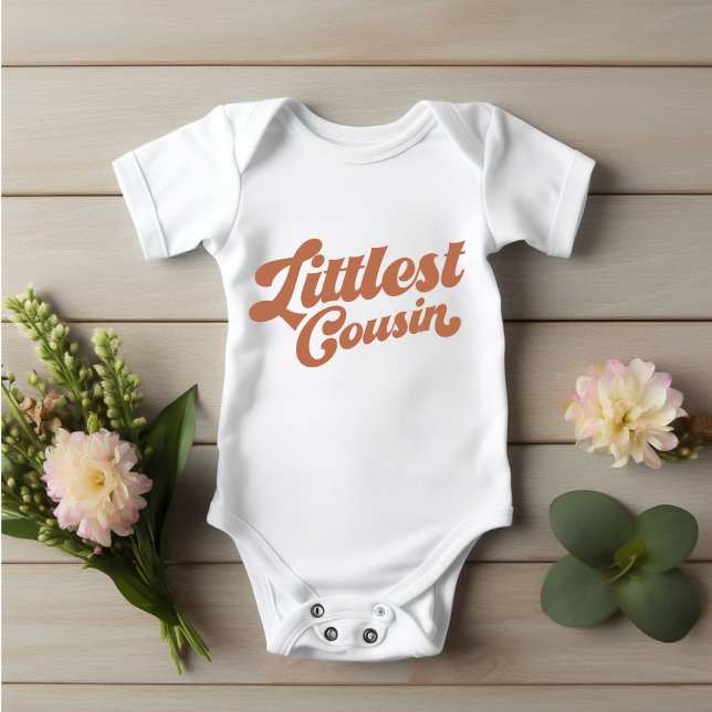 Funny Littlest Cousin | Brun matchningsfamilj T Shirt (Skapare uppladdad)