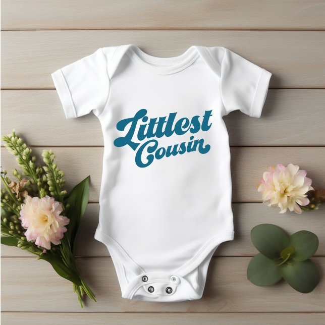Funny Littlest Cousin | Havsblå matchningsfamilj T Shirt (Skapare uppladdad)