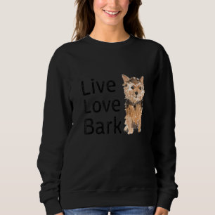 Funny Live Kärlek Bark Yorkshire Terrier Hund and  T Shirt
