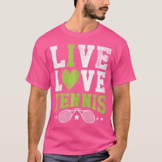 Funny Live Kärlek tennis Women and Manar tennis Pl T Shirt