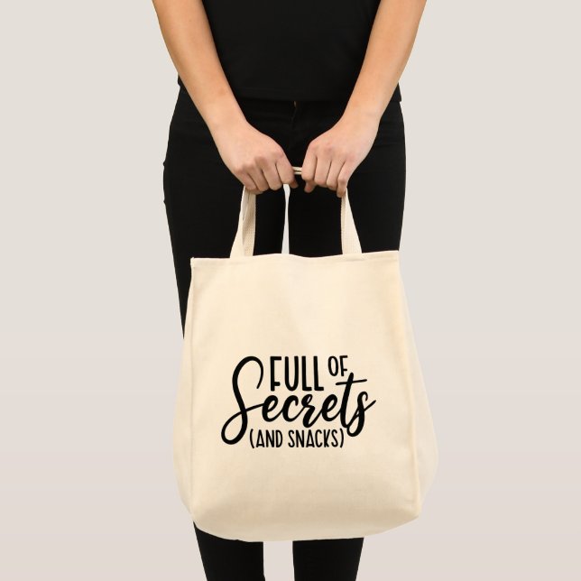 Funny Livsmedel Shopping bag, Secret Snacks Tote B Tygkasse (Framsida (produkt))