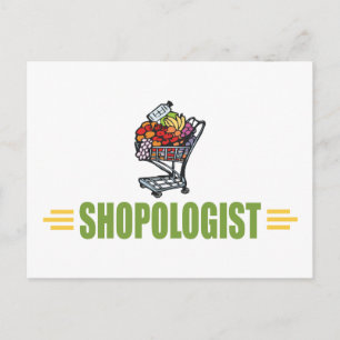 Funny Livsmedel Shopping Vykort