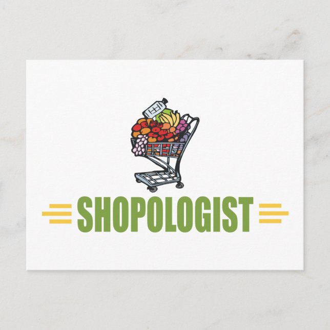 Funny Livsmedel Shopping Vykort (Framsida)