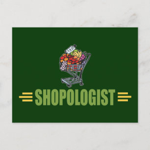 Funny Livsmedel Shopping Vykort