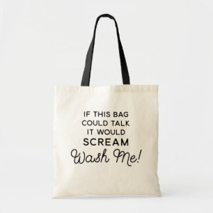 Funny Livsmedel Tote Bag, Humor Bag, citat Tygkasse