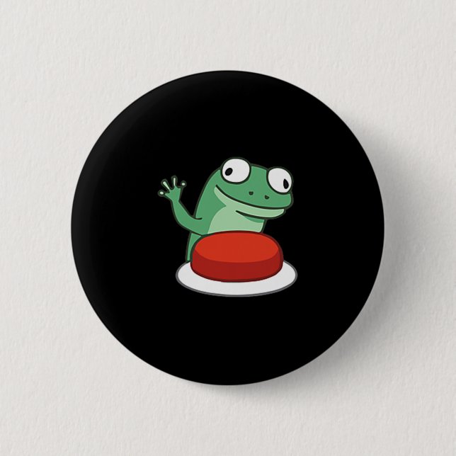 Funny Lizard Button Meme T-shirt.png Knapp (Framsida)