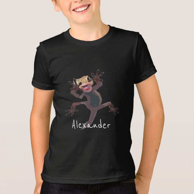 Funny Lizard Gecko Boys Anpassningsbar T Shirt (Framsida)