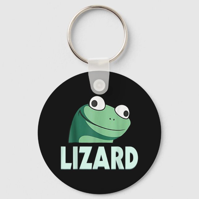 Funny Lizard Lizard Meme För manar Women Kid Nyckelring (Framsida)