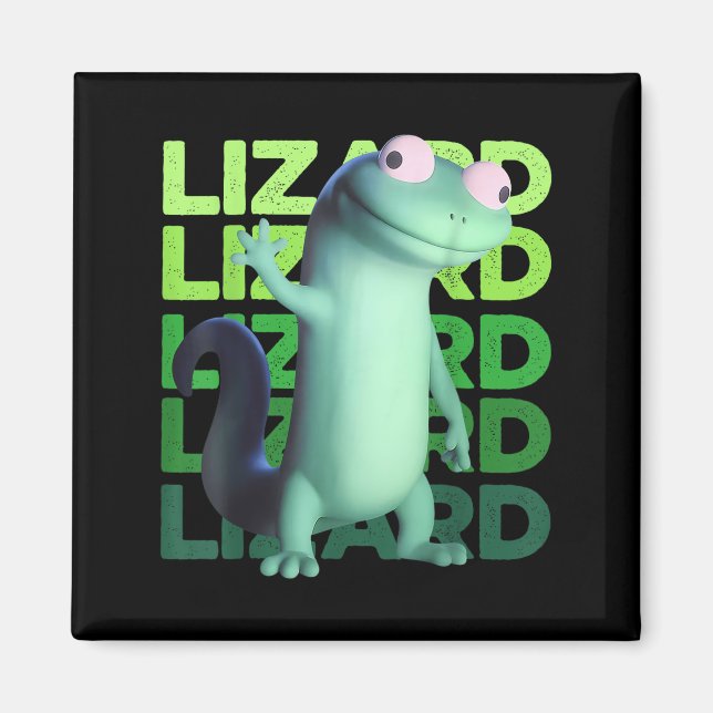 Funny Lizard Meme Animal Women Manar Magnet (Framsidan)