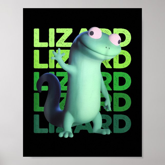 Funny Lizard Meme Animal Women Manar Poster (Framsidan)
