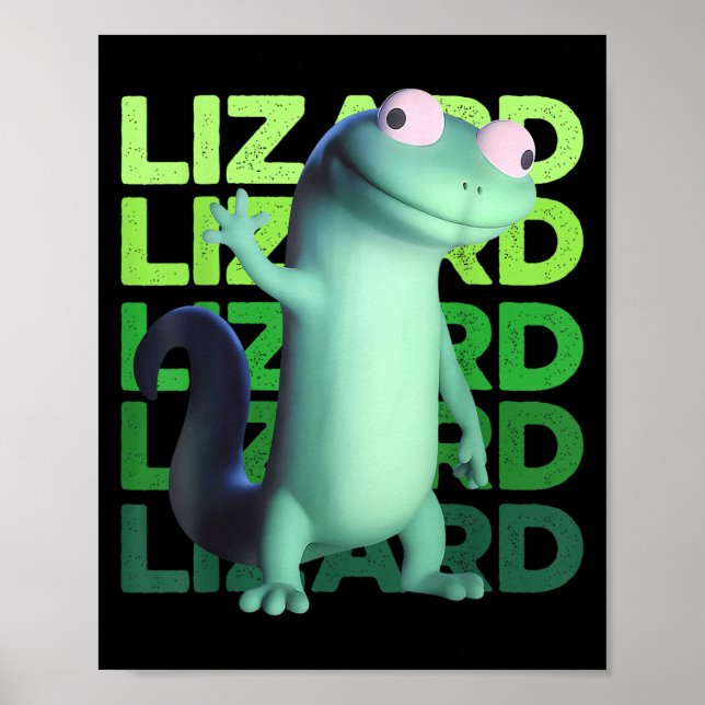 Funny Lizard Meme Animal Women Manar Poster (Framsidan)