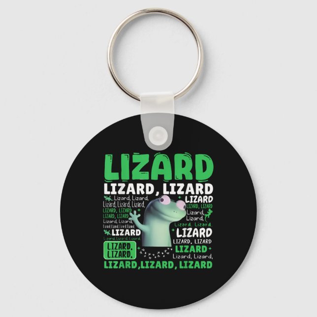 Funny Lizard Memor Animal Women Manar _1 Nyckelring (Framsida)