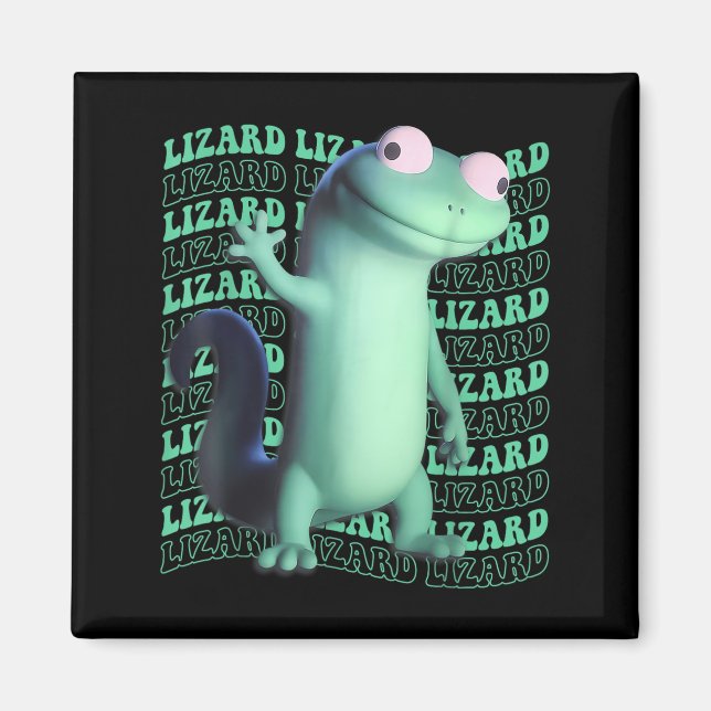 Funny Lizard Memor Animal Women Manar _4 Magnet (Framsidan)