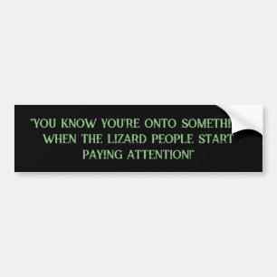 Funny Lizard People Conspiracy Teory Bildekal