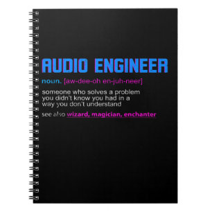 Funny Ljud Ingenjör Audio Ingenjör Anteckningsbok