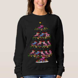 Funny Ljus Julafton Santa Roller Derby jul Tre T Shirt