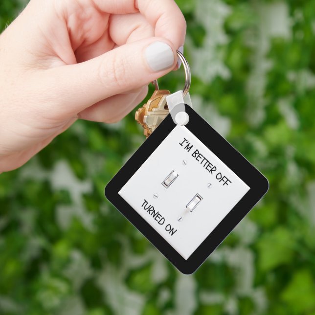 Funny ljusbrytare aktiverad på Nyckelring (Hand)