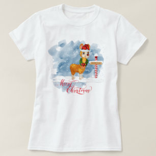 Funny Llama Älskare jul, Nordpolen T Shirt