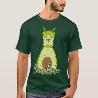Funny Llama Animal Avocado Fruit Älskare T Shirt