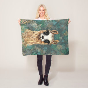 Funny Llama Baby Fleece Blanket