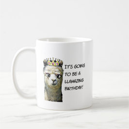 Funny Llama Birthday Mugg