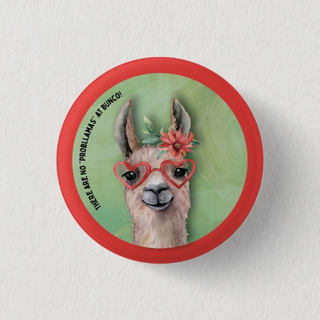 Funny Llama Bunco Knapp (Framsida)