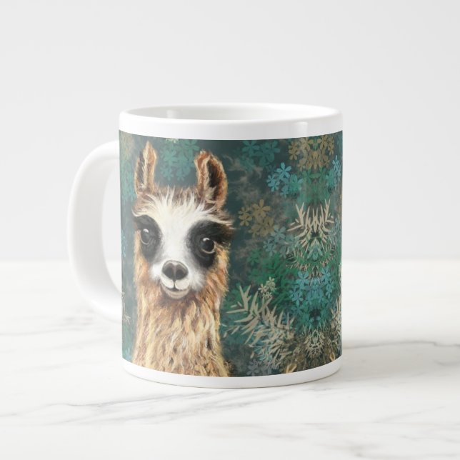 Funny Llama Coffee Mugg Jumbo Mugg (Framsida vänster)
