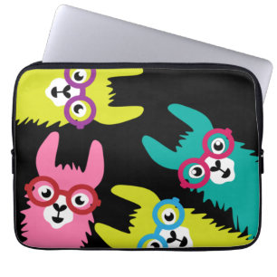 Funny Llama Colorful Camelid Laptop Fodral