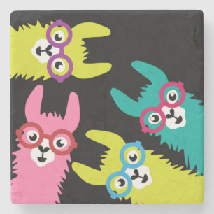 Funny Llama Colorful Camelid Stenunderlägg