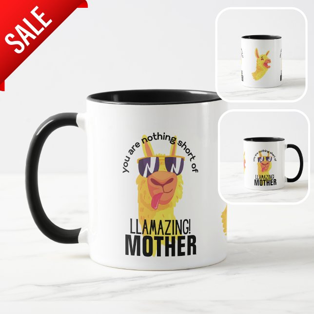FUNNY LLAMA Du är Fantastisk GRANDMA NONNA Kaffemugg (Skapare uppladdad)