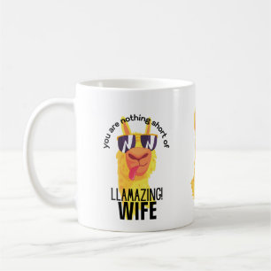 FUNNY LLAMA Du är Fantastisk WIFE MOR MAMMA NANA Kaffemugg