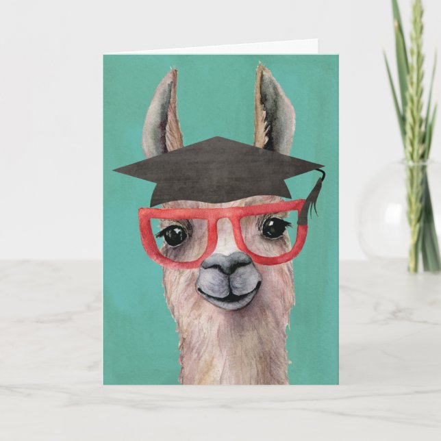 Funny Llama Humor 8 Klass Studenten Kort (Framsida)
