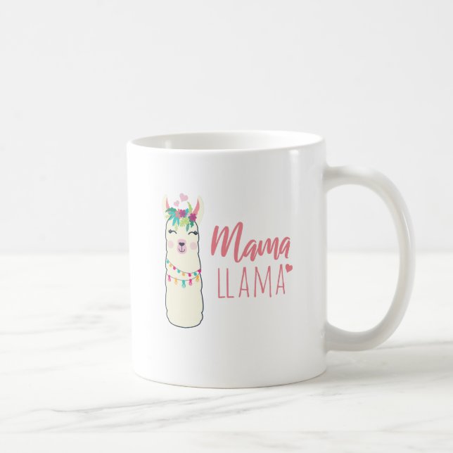 Funny Llama MAMMA Cute Mors dag Birthday Gift Kaffemugg (Höger)