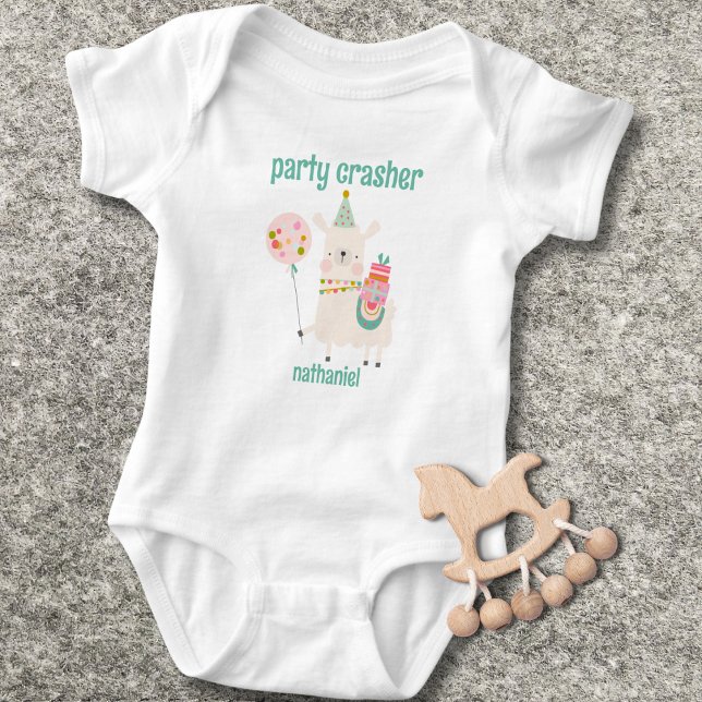 Funny Llama Party Crasher T Shirt (Skapare uppladdad)