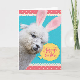 Funny Llama Påskhare Llamanated Påsk Kort