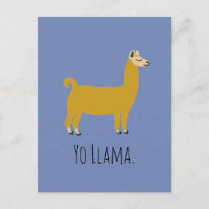 Funny Llama Pun Postcard Vykort