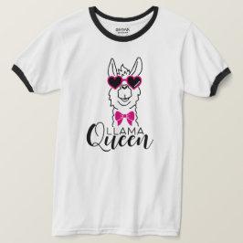 Funny llama Queen T-Shirt for Girls