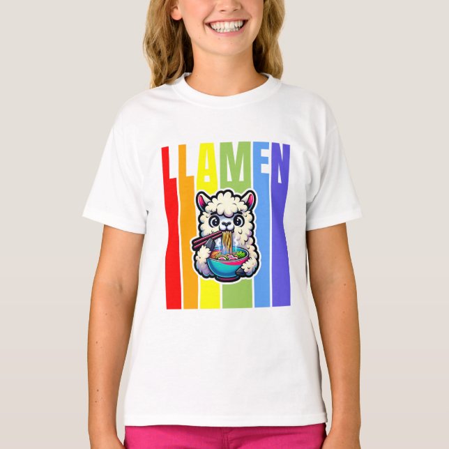 Funny Llama T-Shirt | Gåvor till henne | Cute Llam (Framsida)