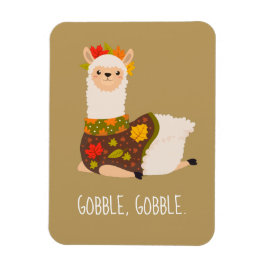 Funny Llama Turkey Thanksgiving Magnet