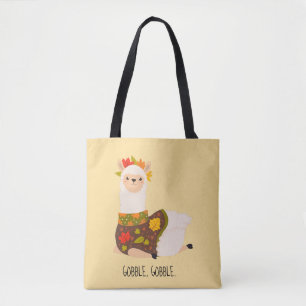 Funny Llama Turkey Thanksgiving Tygkasse