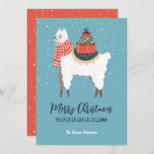 Funny Llama Winter Helgdag God jul