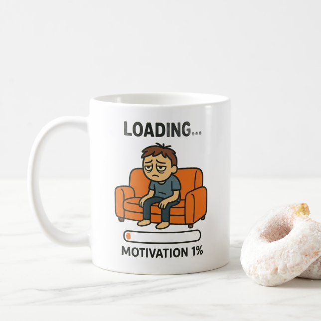 Funny Loading Motivation 1% Coffee Mug  Kaffemugg (Med munk)