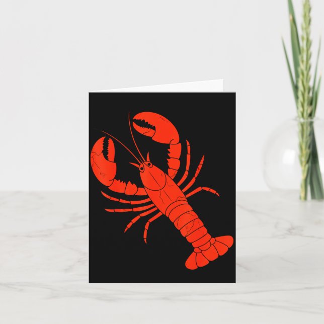 Funny Lobster Design For Men Women Kids Animal Lob Kort (Framsida)
