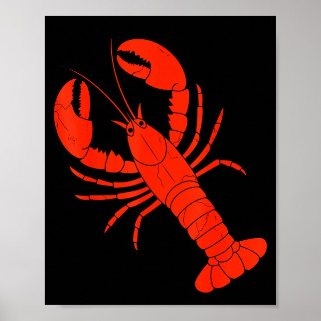 Funny Lobster Design For Men Women Kids Animal Lob Poster (Framsidan)