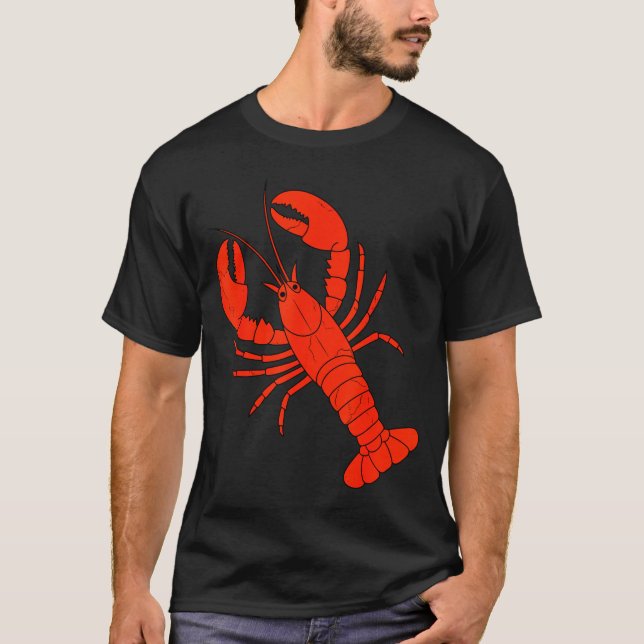 Funny Lobster Design For Men Women Kids Animal Lob T Shirt (Framsida)