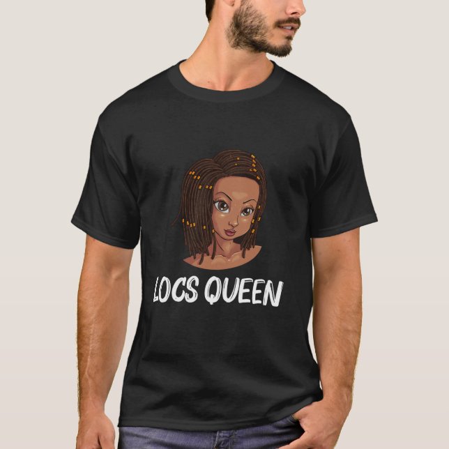 Funny Locs Gift for Women Mamma Dreadlock Braid Ha T Shirt (Framsida)