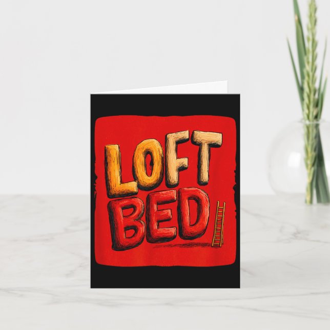 Funny loft bed speech costume  kort (Framsida)